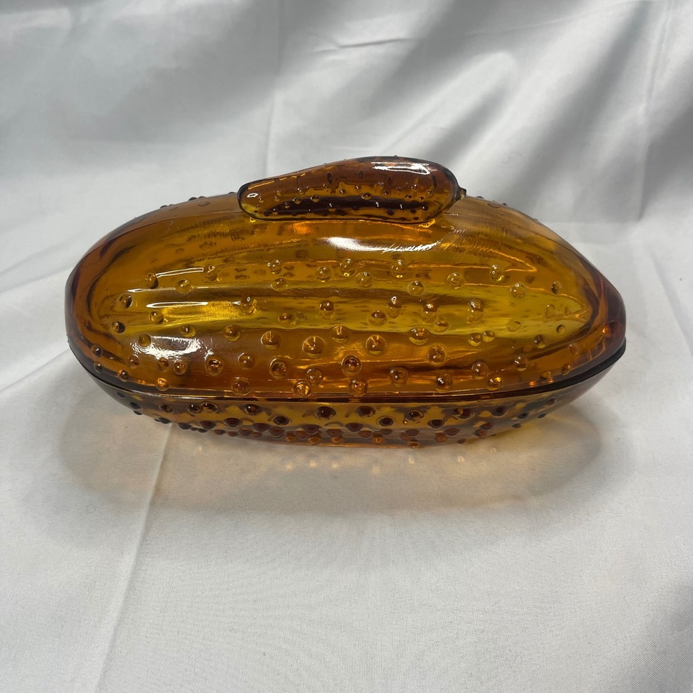 Antique 1890's Bryce Higbee & Company Cucumber Pickle Relish Dish with Lid